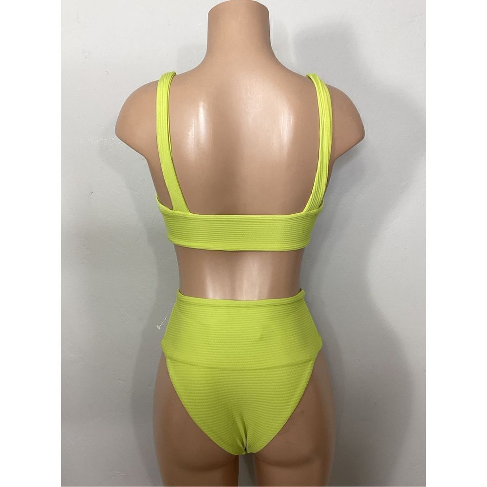 New L*SPACE apple green high waisted bikini set. Retails $209. Small - Picture 4 of 11